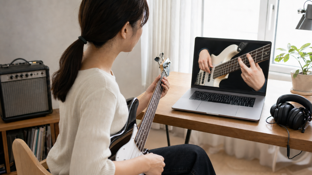 ベース指使いのオンラインレッスン