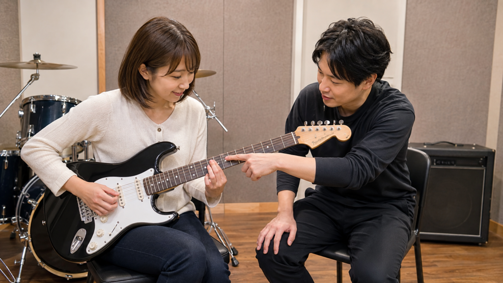 下北沢の音楽スタジオで受けるマンツーマンギターレッスン